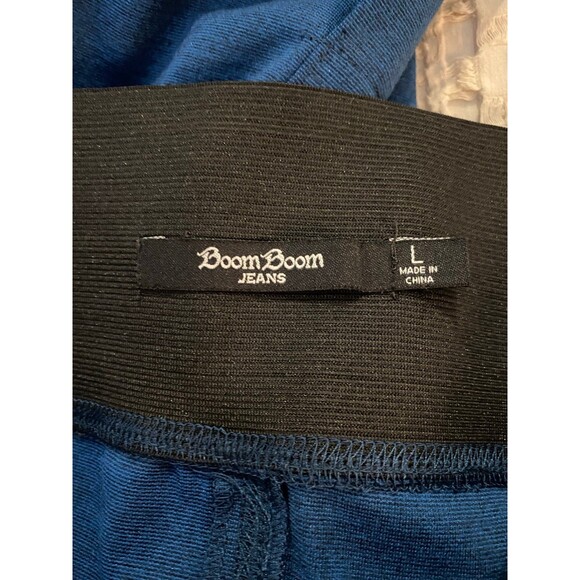 Boom Boom Jeans Co Skirt NWT Size Large Blue Pencil Elastic Waist Work Leisure - Picture 10 of 10